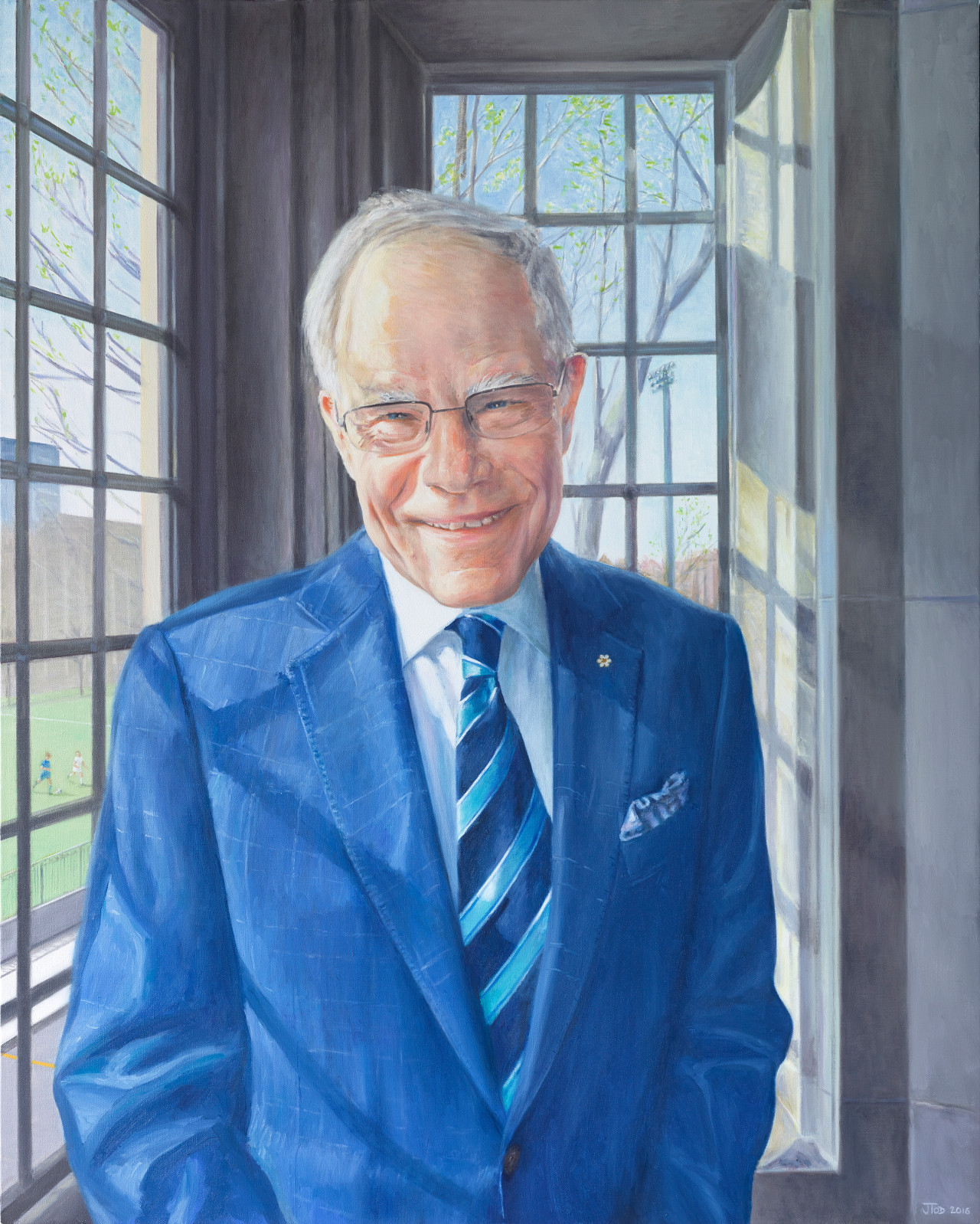 Bruce Kidd (Warden of Hart House, University of Toronto), 2016, oil on linen, 50 x 40 inches