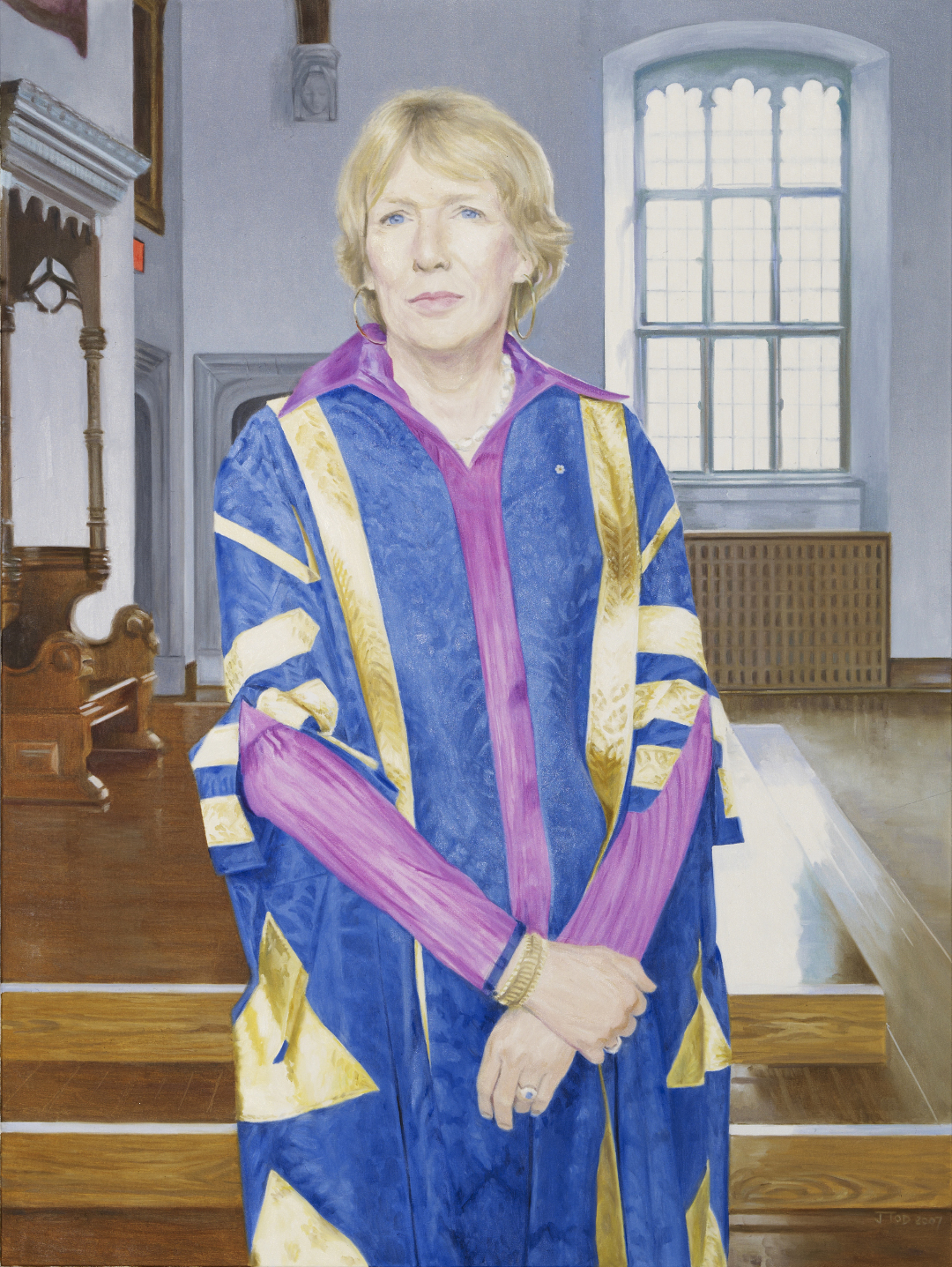 Portrait of Margaret MacMillan, Provost of Trinity College, 2007, oil on canvas, 58 x 46 inches